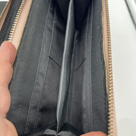 Faux Leather Zip Clutch Wallet Blush Pink Multiple Pockets And Card Slots Read - Picture 6 of 7